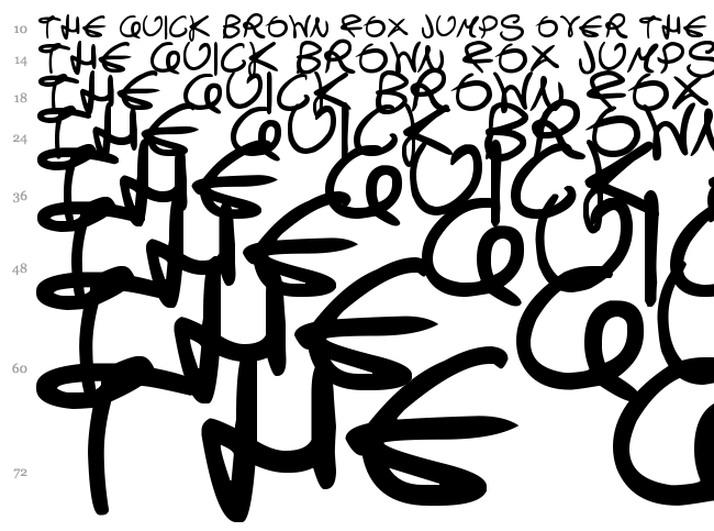 Swirly Curly Inks font waterfall